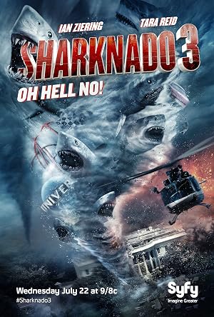Sharknado 3 Oh Hell No (2015) 100mb Hindi Dual Audio movie Hevc BRRip Download